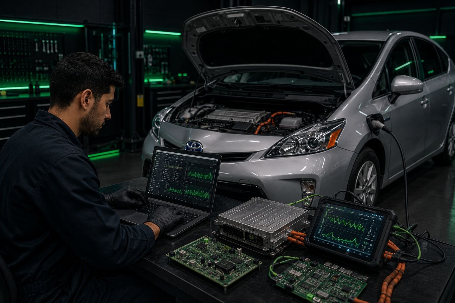 Hybrid computer and ECU diagnostics